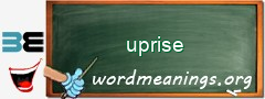 WordMeaning blackboard for uprise